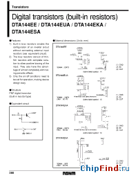 Datasheet DTA144ES manufacturer Rohm